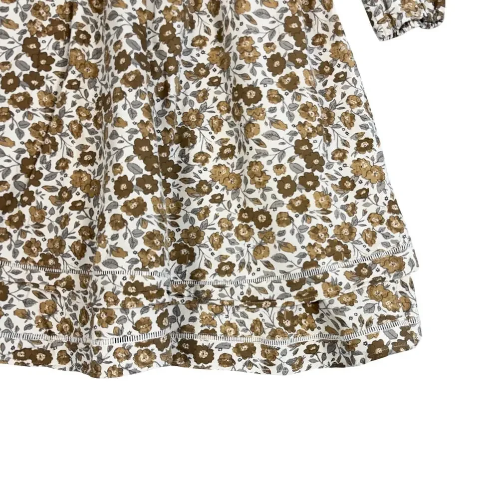 ONE CHILD Girls Floral Long Sleeve Cotton Dress Size 12 Cottagecore Prairie